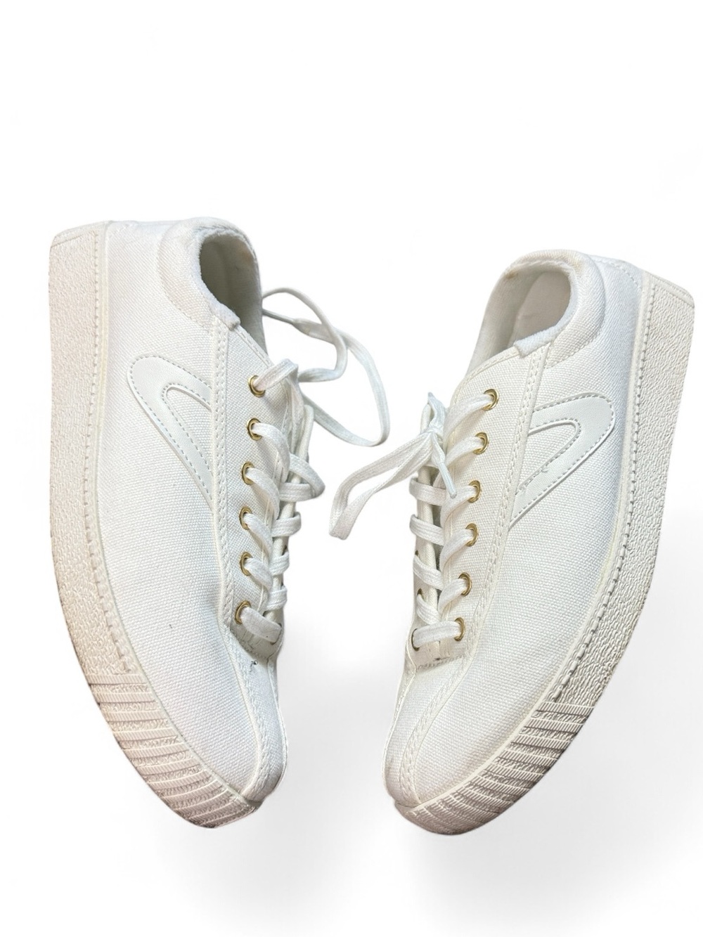 Tretorn J. Crew White Canvas Sneakers